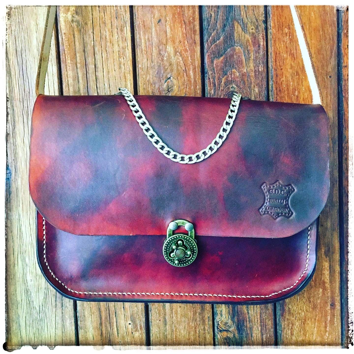 Borsa Valentina in Pelle di Bovino Colore Vintage – Concia Vegetale e Tinta a Mano - Di Caudo