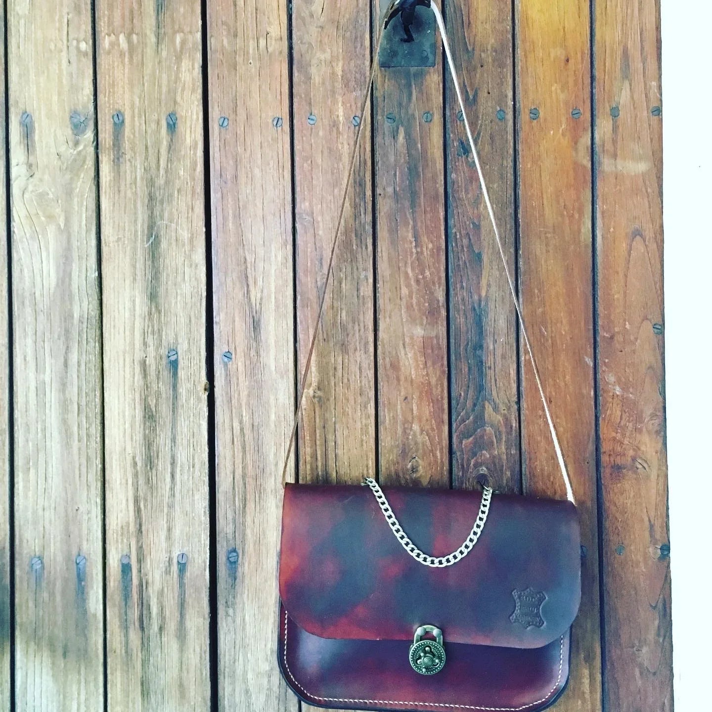Borsa Valentina in Pelle di Bovino Colore Vintage – Concia Vegetale e Tinta a Mano - Di Caudo