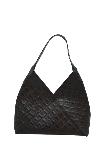 Shopping Bag in Pelle di Bovino con Stampa Cocco – Concia Naturale Artigianale - Di Caudo