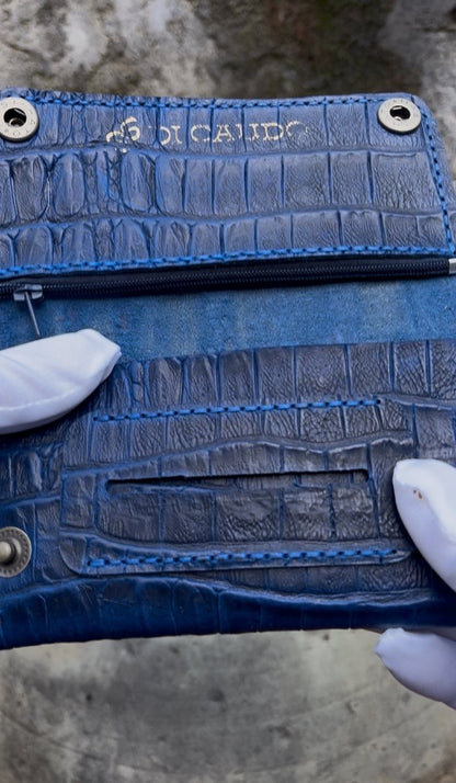 Portatabacco in pelle bovina stampa cocco