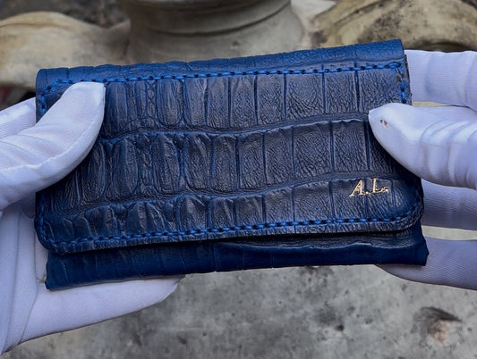 Portatabacco in pelle bovina stampa cocco