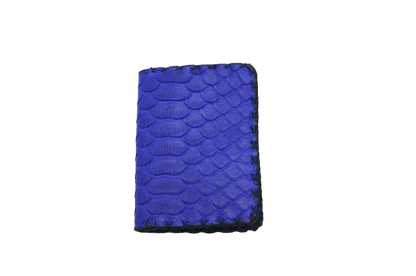 Porta Carte Blu - Vera Pelle Pitone - Di Caudo