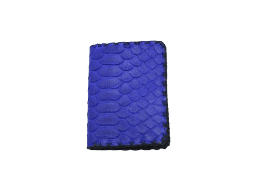 Porta Carte Blu - Vera Pelle Pitone - Di Caudo