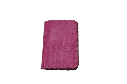 Porta Carte in Vera Pelle di Struzzo Fucsia – Artigianato Esclusivo - Di Caudo