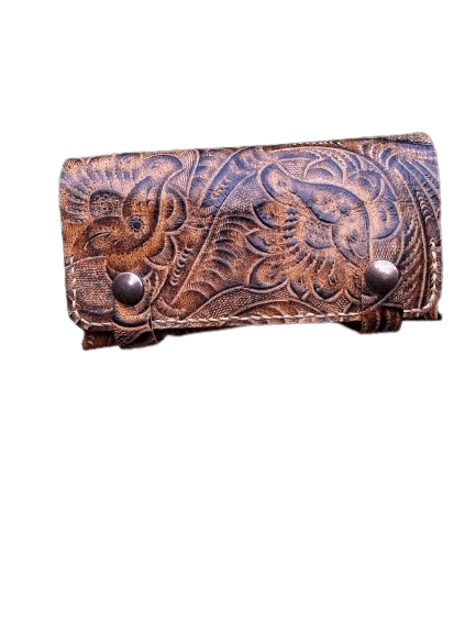 Porta Tabacco in Pelle Bovina Italiana – Stampa Fantasy Unica - Di Caudo